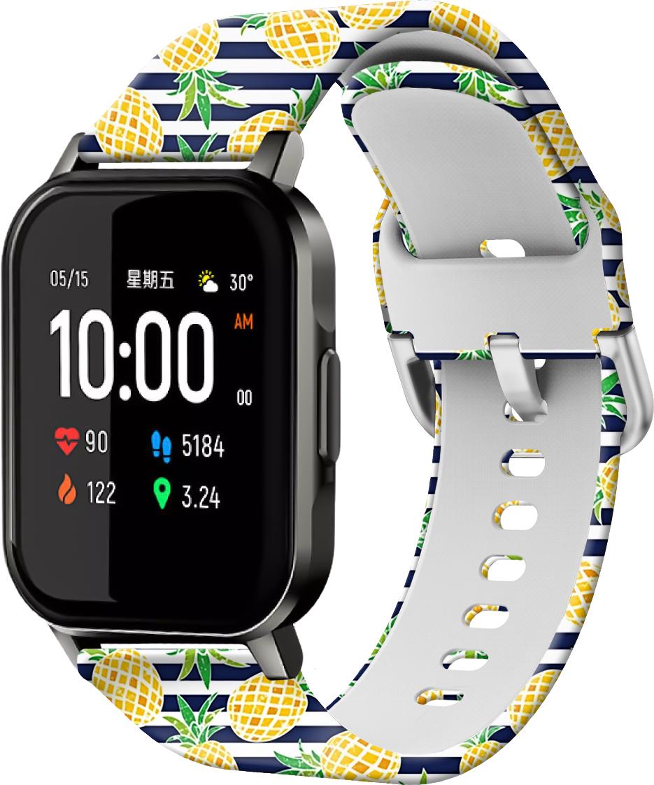 Ремінець Colorful для Haylou Smart Watch 2 LS02 Pineapple (28589) - фото 1 Ремінець Colorful для Haylou Smart Watch 2 LS02 Pineapple (28589) - фото 1