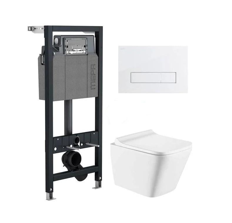 Комплект инсталляции REHAU MEPA P31 с подвесным квадратным унитазом Trend Tornado Slim Duroplast/Soft-close (TT299S97004RM)