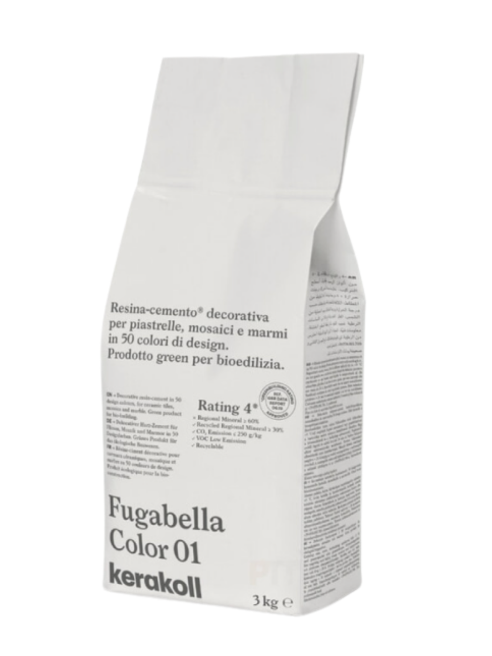 Фуга для швов Kerakoll Fugabella Color-1 3 кг Белый (KFG1)