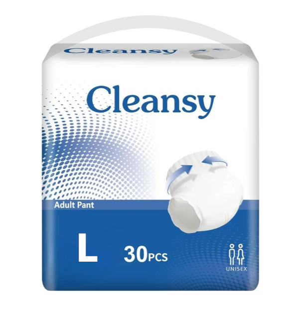 Подгузники-трусики для взрослых Cleansy впитывающие памперсы при недержании для мужчин и женщин L 30 шт. 100-135 см