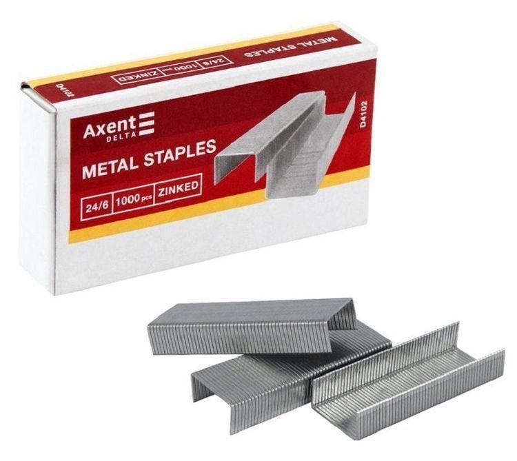 Скобы Axent d4102 №24/6 1000 шт. (11603)