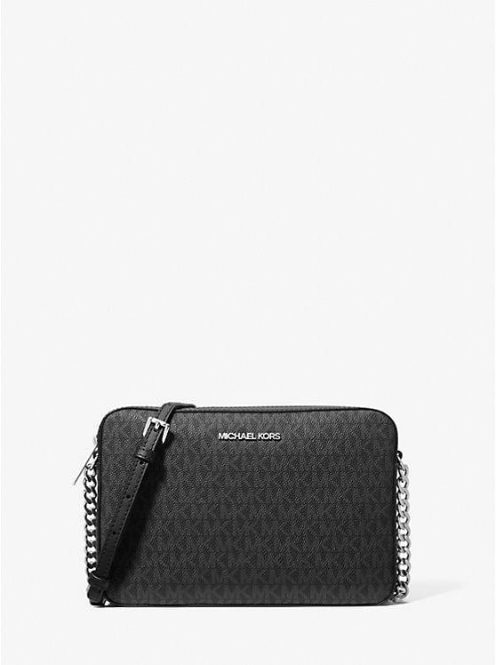 Женская сумка кросс-боди Michael Kors Jet Set Large Logo Черный (192317779714)