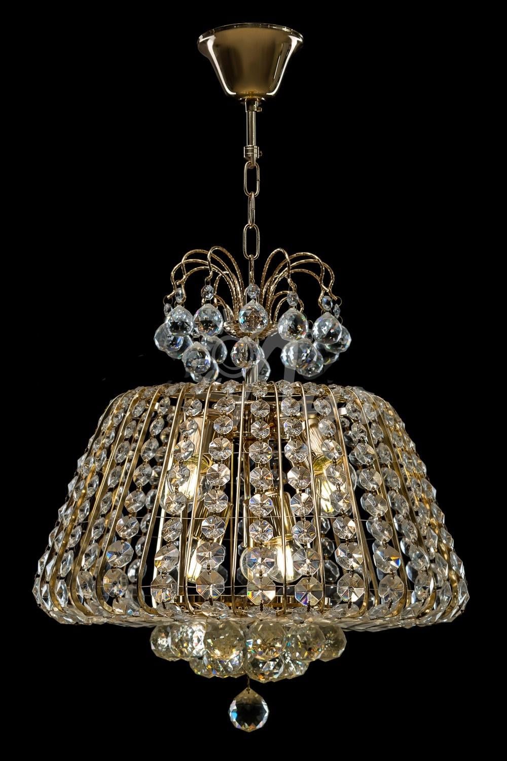 Хрустальная люстра L0271/8 Золото/Белый (AN000594)