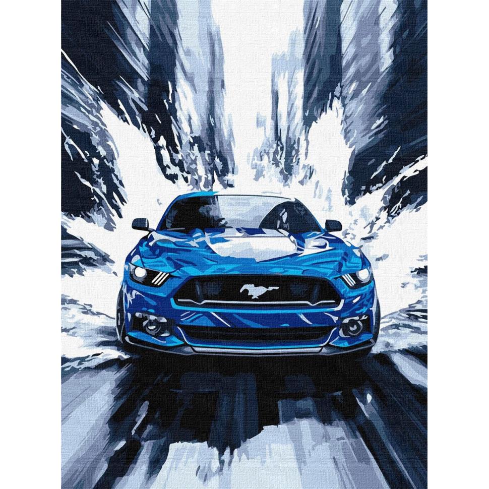 Картина за номерами Ideyka Синій мустанг 30x40 см (KHO5159)