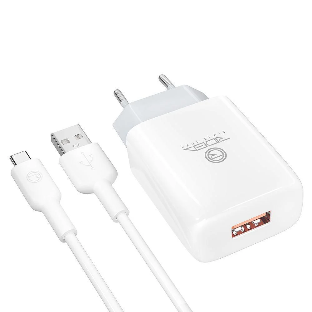 Зарядное устройство сетевое Ridea RW-11211 Element Type-C 2.1 A Белый (2637) - фото 4
