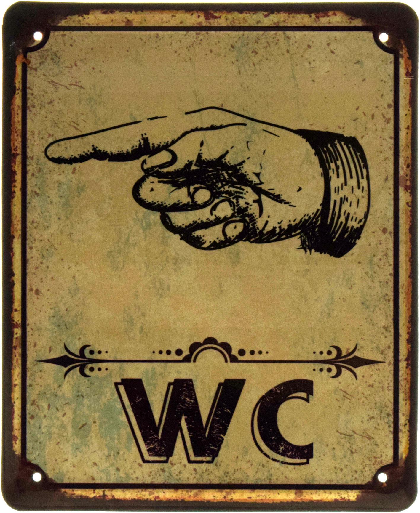 Табличка металева "WC" Ліворуч 18x22 см (ms-103611) Табличка металева "WC" Ліворуч 18x22 см (ms-103611)