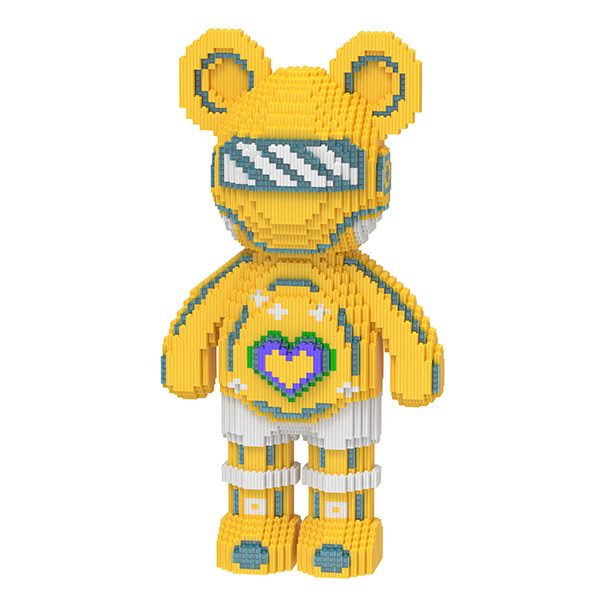 Конструктор 3D Magic Blocks 9002 Мишка светящийся 4031 дет. 50 см Сиреневый (29424054)