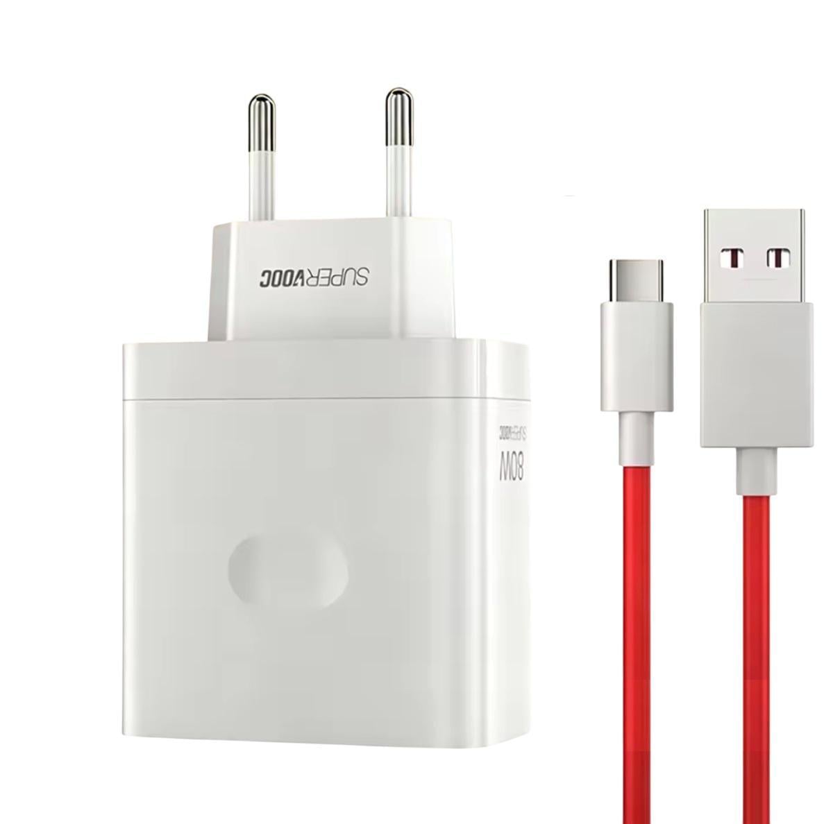 Зарядное устройство сетевое OnePlus SuperVOOC VCB7XAEH 80 Вт с кабелем 1 м (38574636)