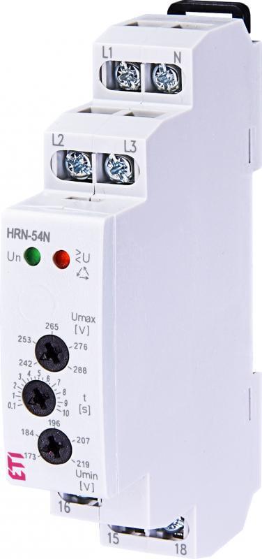 Реле контролю напруги та послідовності фаз ETI HRN-54N 8А AC 400 В з нейтраллю (2471412)