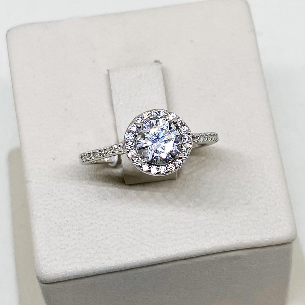 Кольцо серебряное с кубическим цирконием р. 17 2,22 г (1815425819)