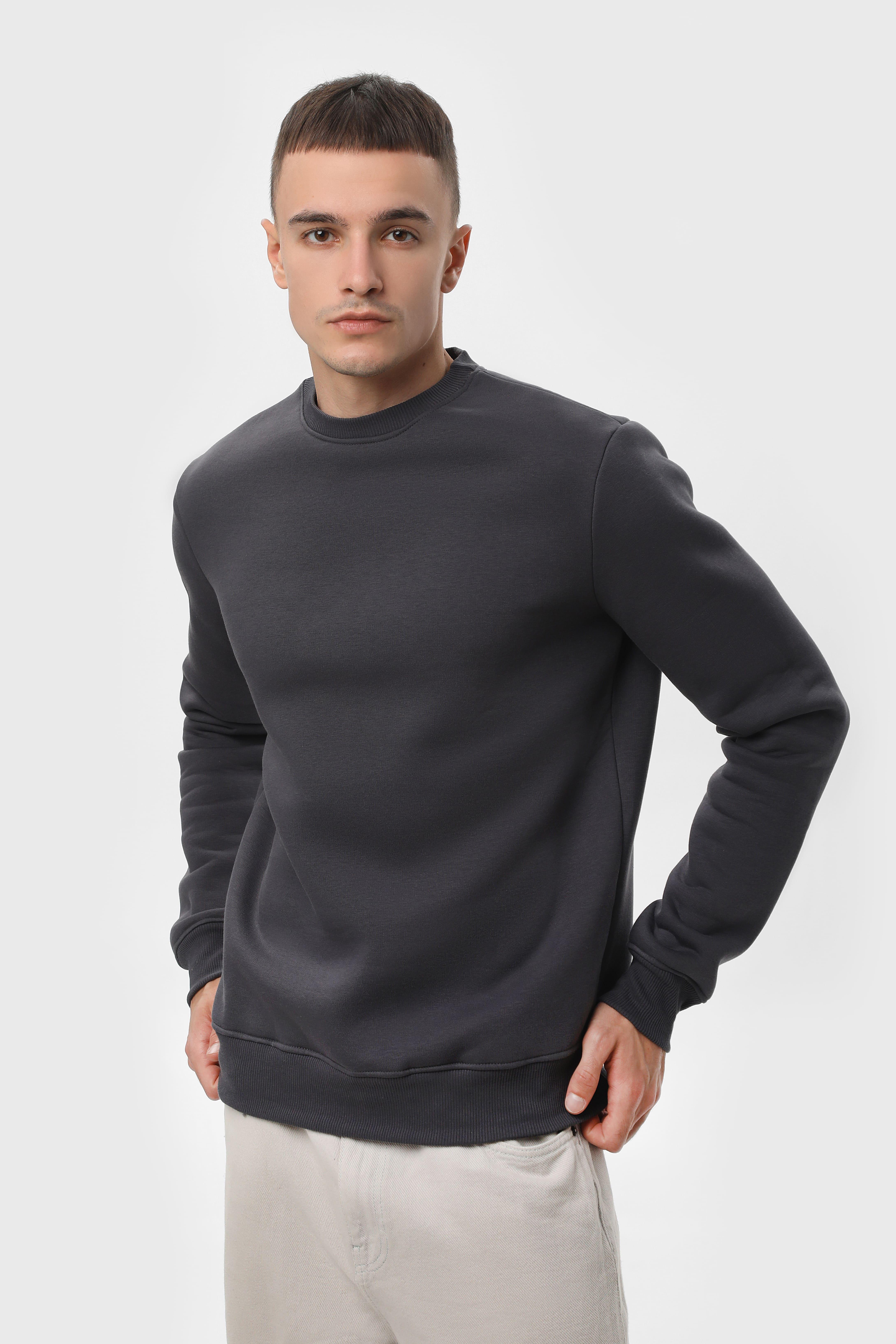 Світшот утеплений RAY BASIC U0301 UNISEX M Темно-сірий - фото 2 Світшот утеплений RAY BASIC U0301 UNISEX M Темно-сірий - фото 2
