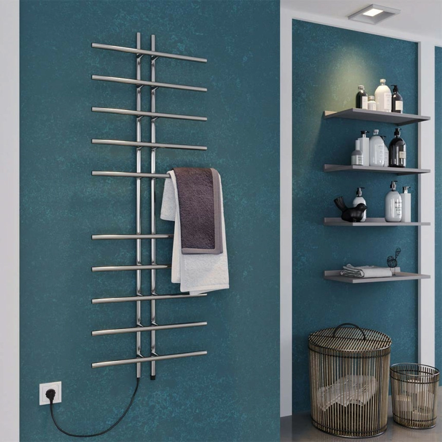 Полотенцесушитель электрический Deffi Gray 60x1450 левое подключение Серебряный