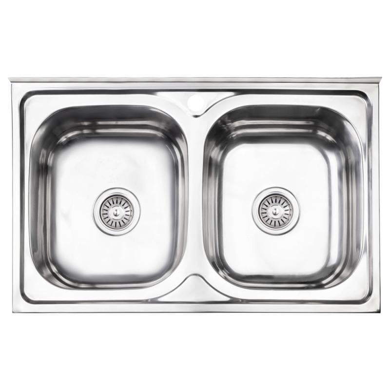 Кухонна мийка Lidz 5080 Polish 0,8 мм (LIDZ5080LPOL06)