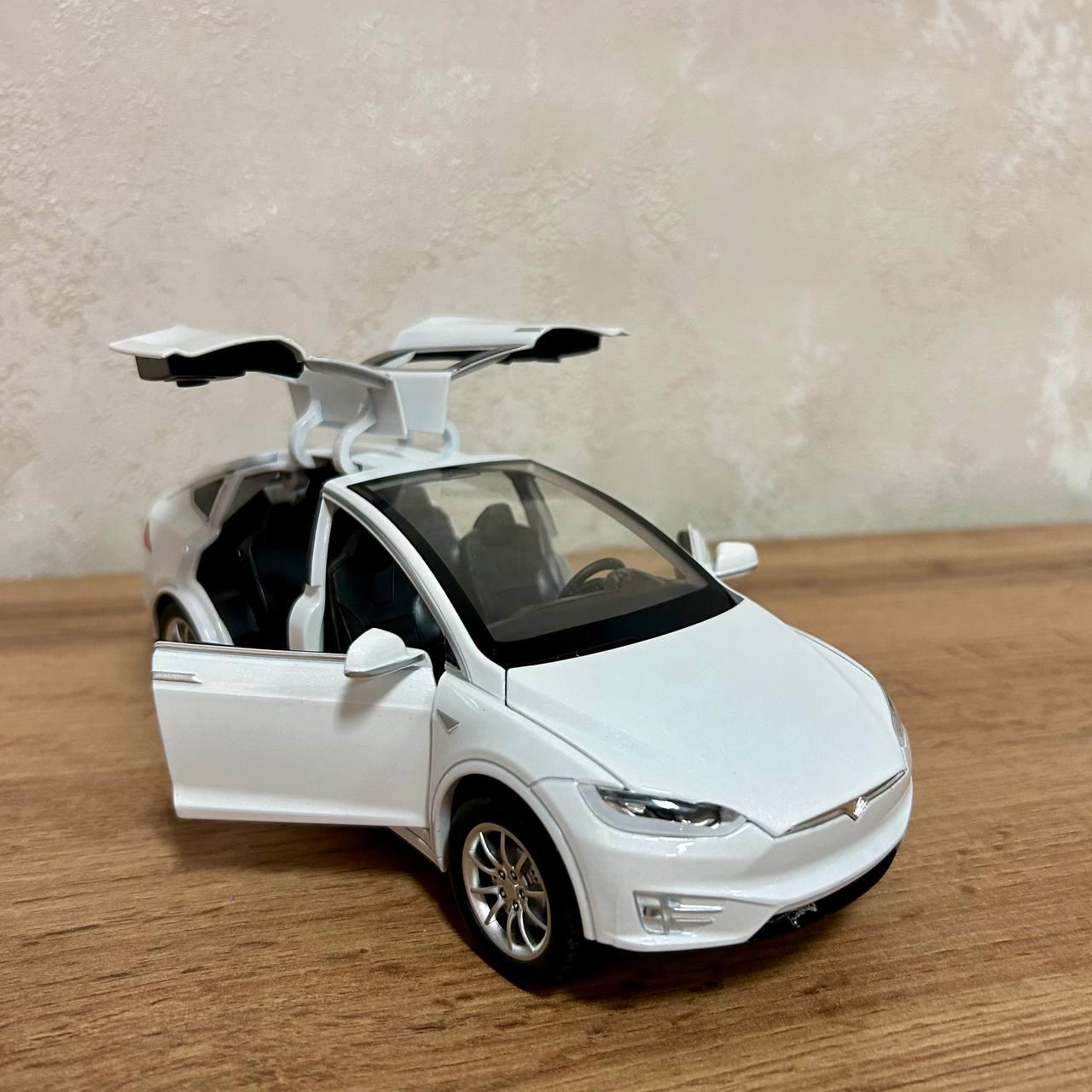 Игрушечная машинка Tesla Model 1:24 металлическая Белый (2403C White) - фото 9