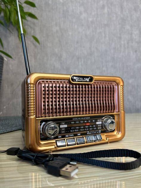 Радиоприемник с солнечной панелью Golon RX-BT6060S с Bluetooth и USB/SD Коричневый - фото 6 Радиоприемник с солнечной панелью Golon RX-BT6060S с Bluetooth и USB/SD Коричневый - фото 6