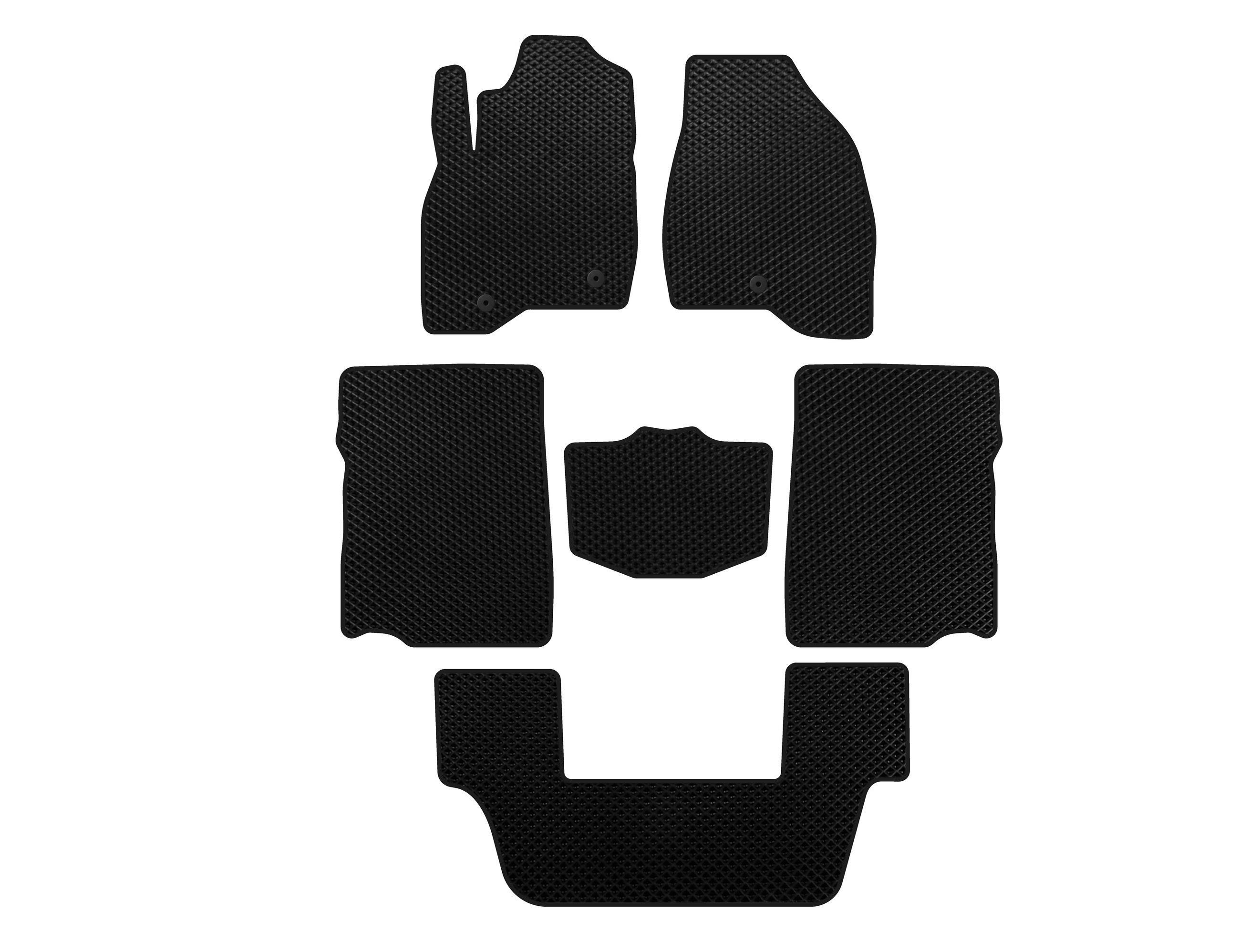 Коврики EVA Digital Designs для Ford Explorer 2011-2019 гг. 3 ряда 7-местный этилвинилацетат Черный