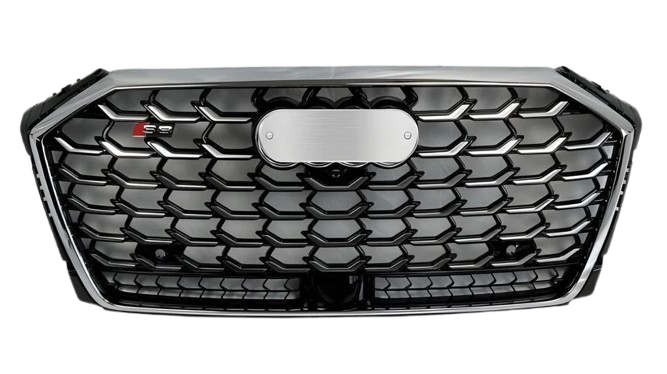 Передняя решетка S-Style 2022-черный хром GT Tuning для Audi A8 2018-ABS Хром