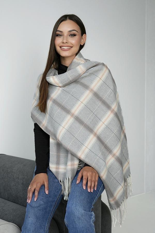 Палантин кашеміровий Braxton Альба 7036 Сірий (26480175)