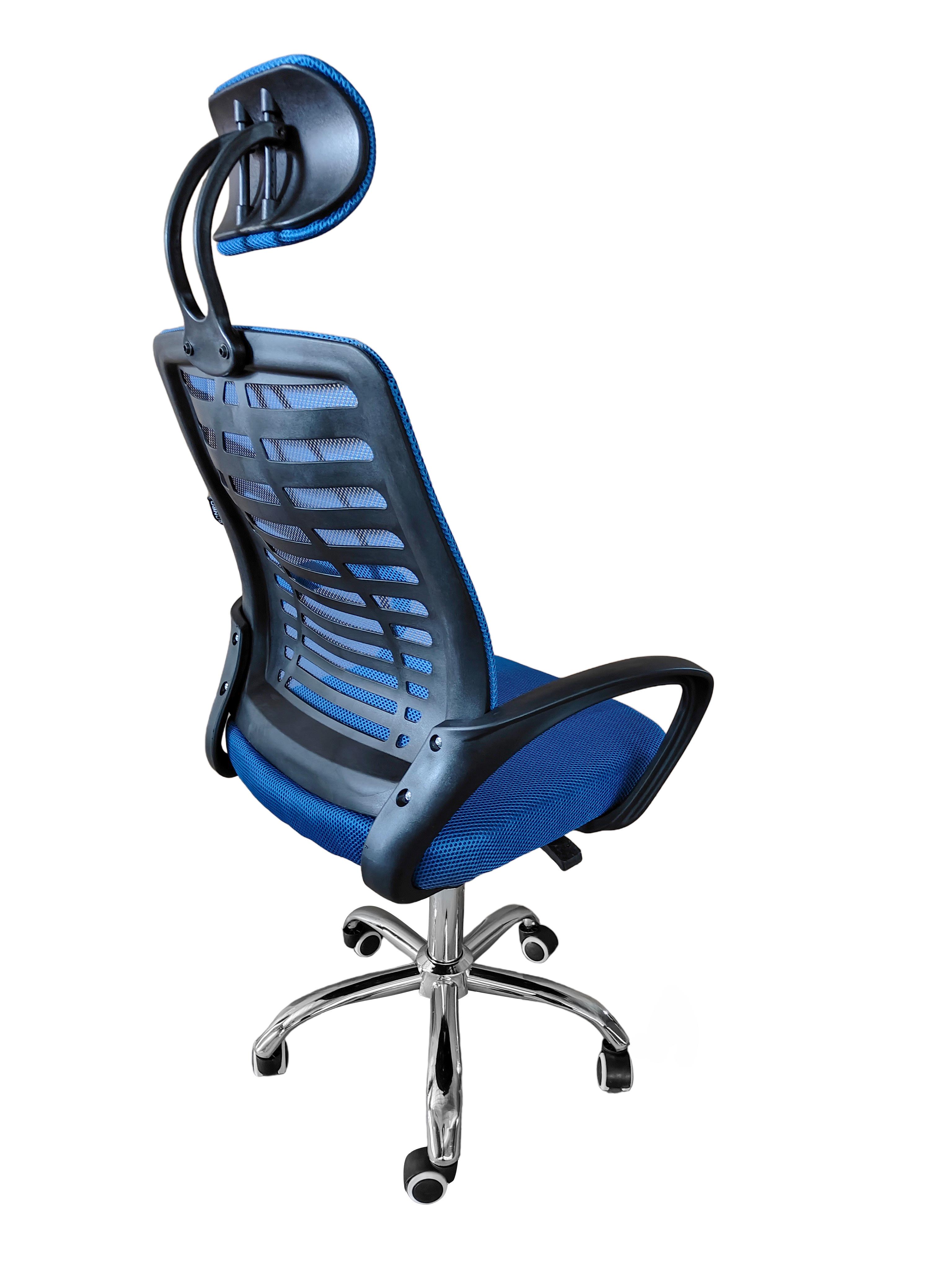 Крісло офісне комп'ютерне Bonro B-6200 Синій (4584) - фото 3 Крісло офісне комп'ютерне Bonro B-6200 Синій (4584) - фото 3