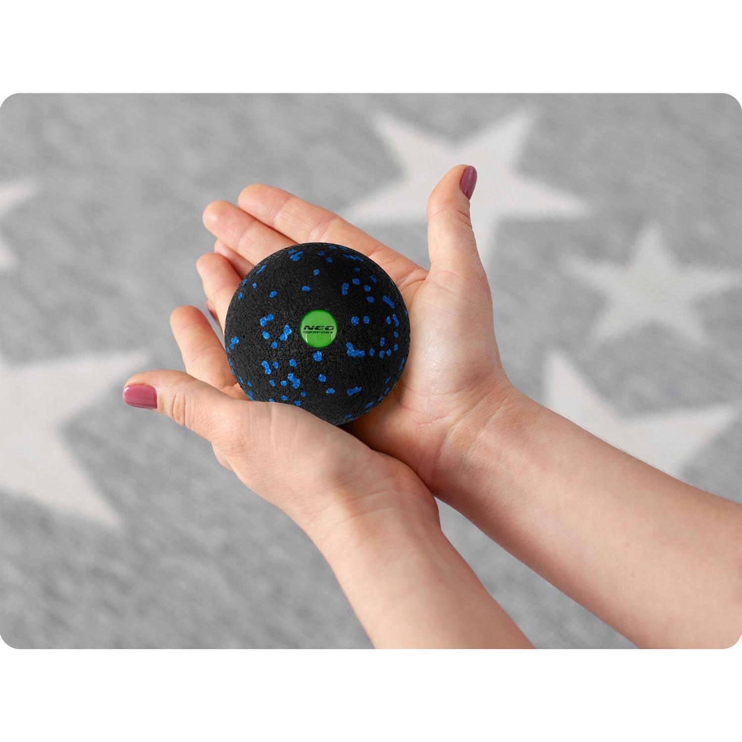 Мяч для массажа и фитнеса NS-965 Черно-голубой (429886) - фото 8