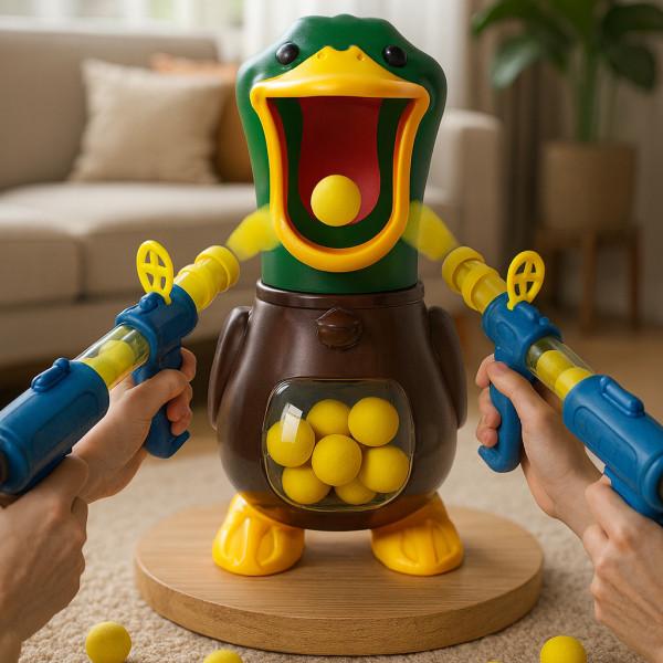 Набор Hungry Duck для стрельбы по мишеням с 2 игрушечными пистолетами и 24 пенопластовыми шариками (31206291)