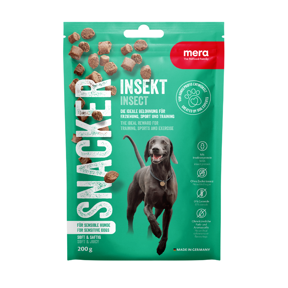 Лакомство для собак MERA Snacker Insekt с белком насекомых 200 г (2377538496)