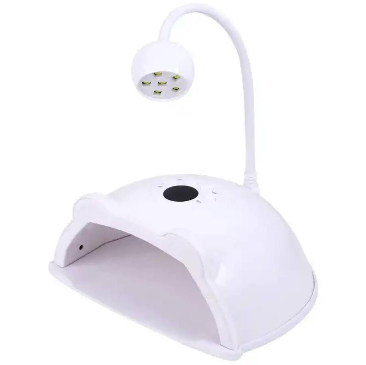 Лампа UV/LED HS887 2 в 1 для сушки гель-лака и фиксации типс 48 Вт и 6 Вт USB вход Белый