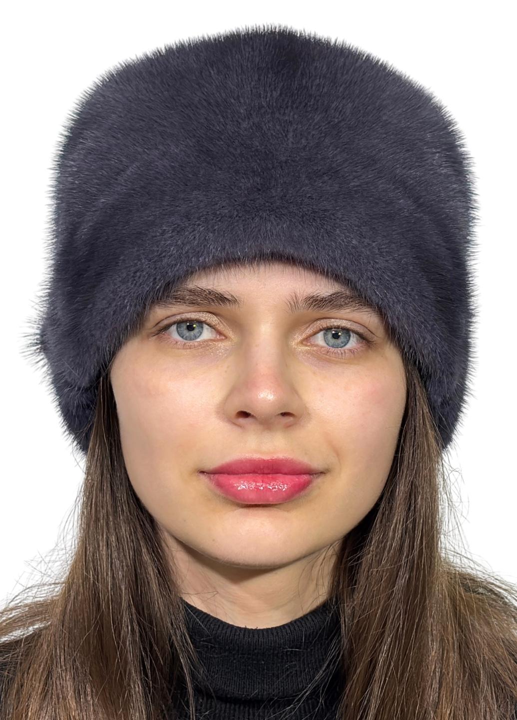 Женская кубанка Меховой стиль Оливия из натурального меха норки Светлый ирис (082/С)