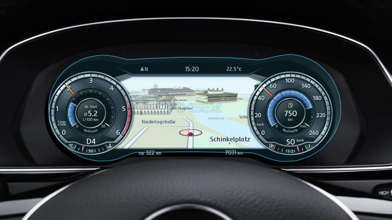 Стекло защитное Pixsel гибридный глянец на приборную панель Volkswagen PASSAT 11,9“ 2015-2019