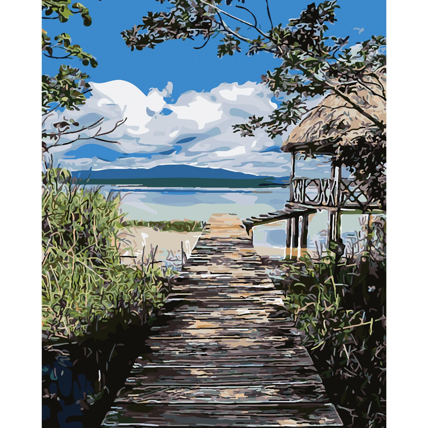 Картина по номерам Strateg Дорога к озеру 40х50 см (SY6121)