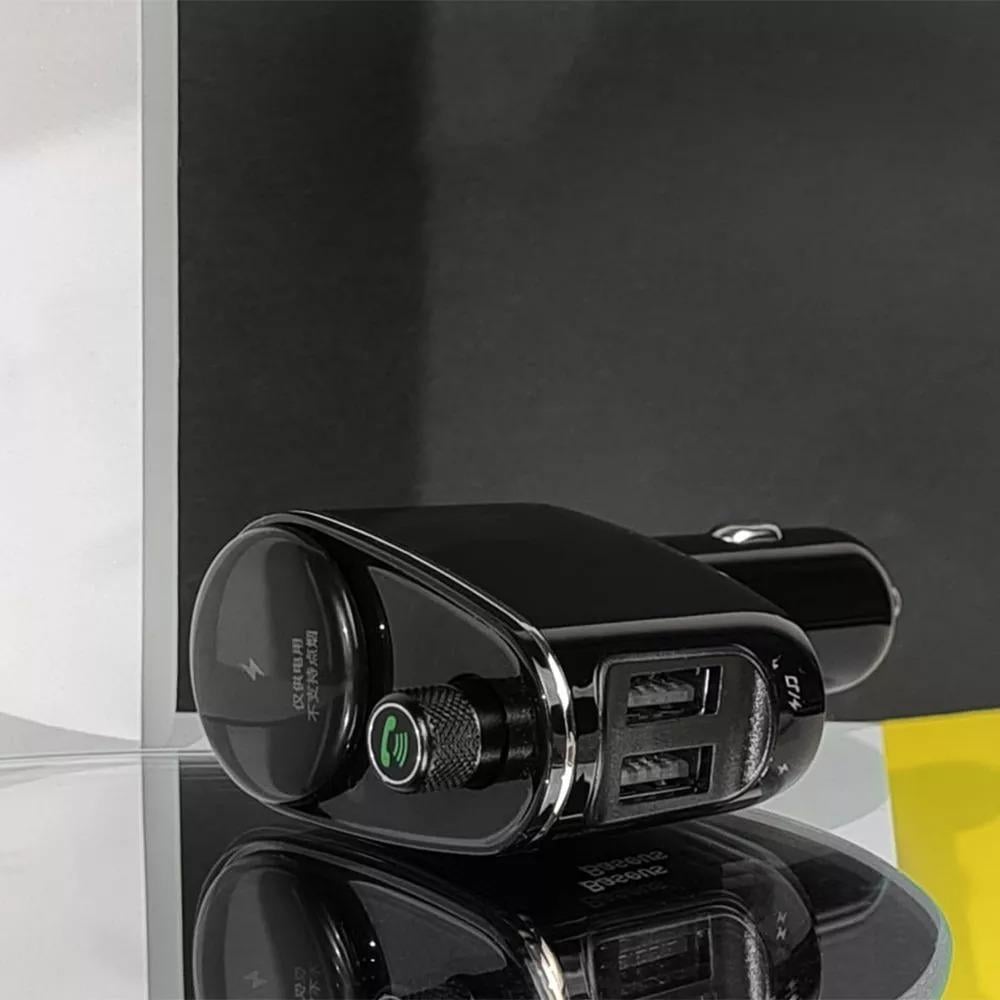 Автомобільний зарядний пристрій BASEUS FM Launcher Locomotive 10W 2USB Black - фото 6