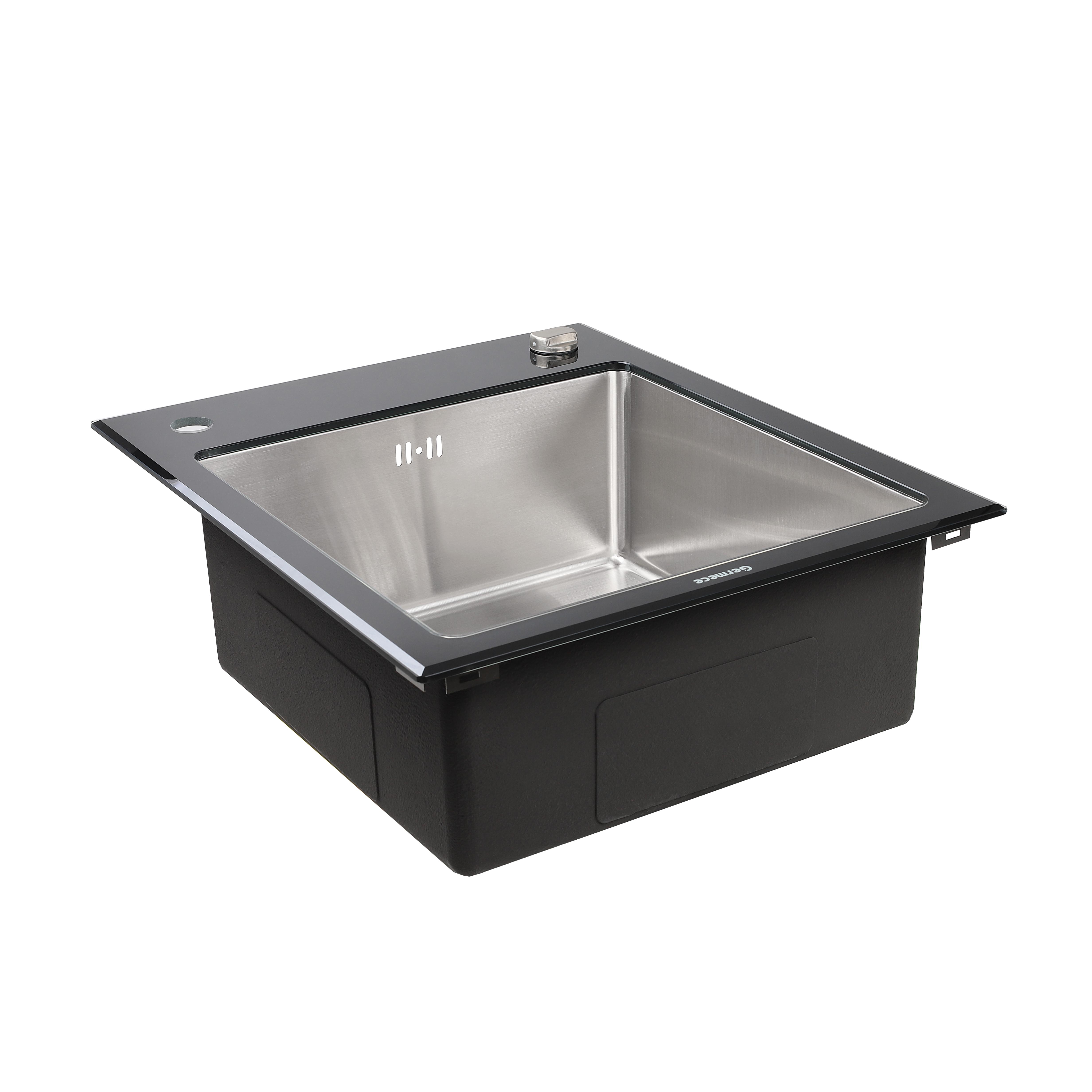 Мийка кухонна Platinum PLS-A28503 з нержавіючої сталі прямокутна 600x510 мм 1 мм (25959724) - фото 2