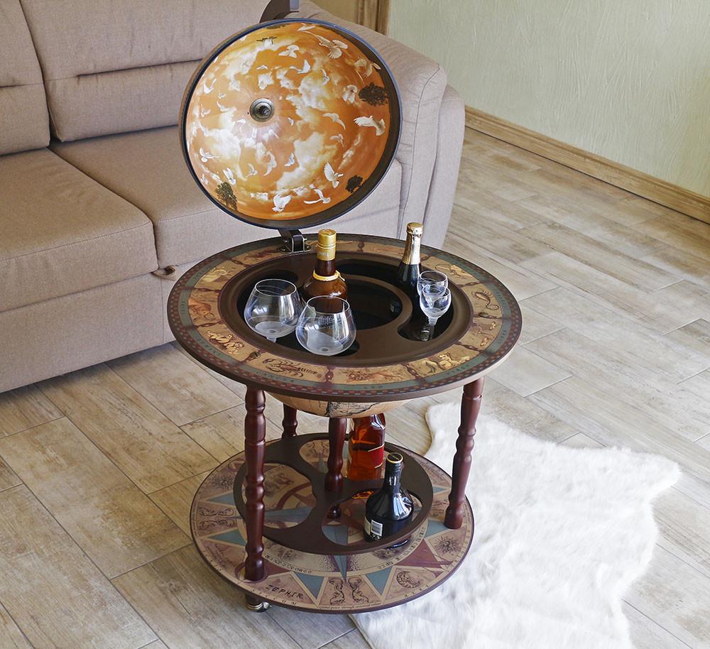 Минибар Гранд Презент Глобус Карта миграции людей 42 см Кремовый (42001N)