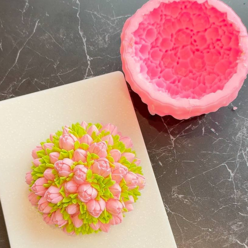 Форма силіконова Букет тюльпанів бенто 700 мл Orehova (12792)