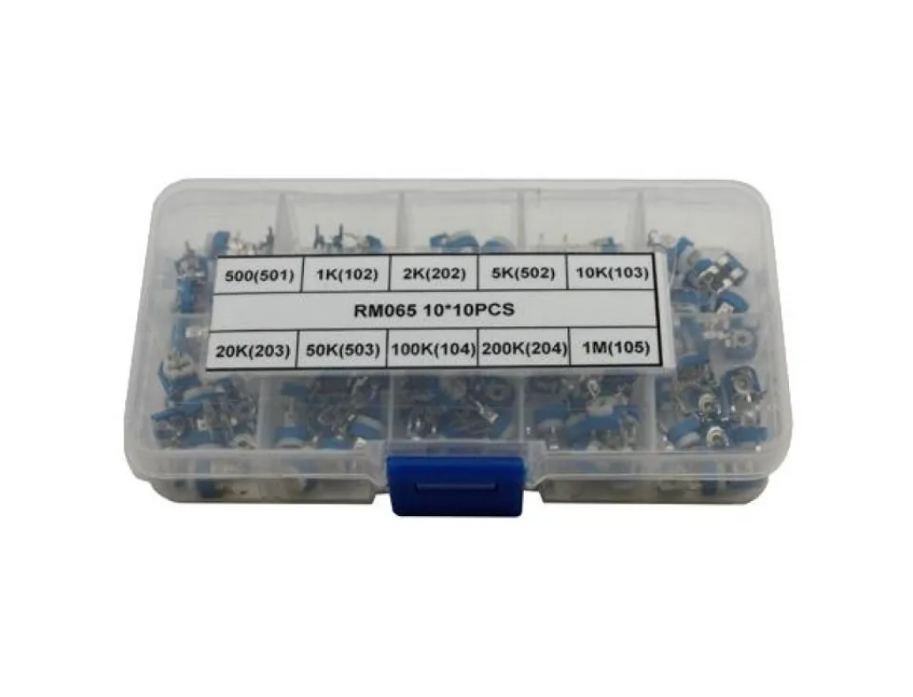 Потенциометр 100-кратный RM065 в кейсе 500 Ом-1 МОм (285755)