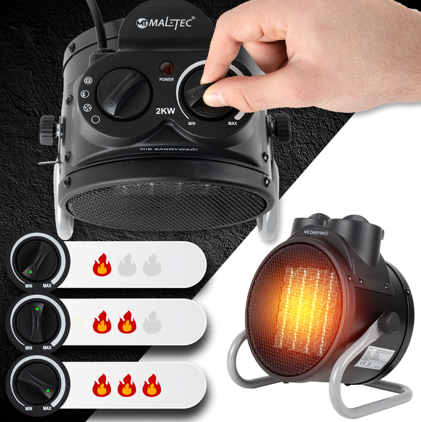 Тепловентилятор керамічний Maltec 2 кВт (1934313309) - фото 8 Тепловентилятор керамічний Maltec 2 кВт (1934313309) - фото 8