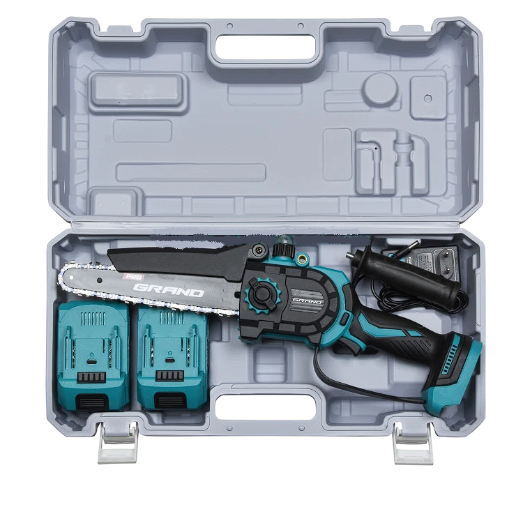 Пила цепная аккумуляторная Grand АПЦ-8М/3-2 2 шины/2 цепи кейс 2 АКБ - фото 2 Пила цепная аккумуляторная Grand АПЦ-8М/3-2 2 шины/2 цепи кейс 2 АКБ - фото 2