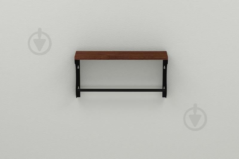 Полка настенная Ferrum-decor Юзиби 270x600x150 металл Черный ДСП Венге 16 мм (UZI0024) Полка настенная Ferrum-decor Юзиби 270x600x150 металл Черный ДСП Венге 16 мм (UZI0024)
