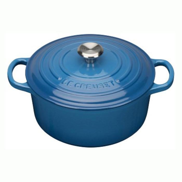 Кастрюля жаропрочная Le Creuset с крышкой 22 см 3,3 л Синий