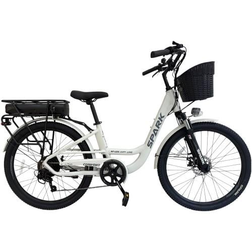 Велосипед с электромотором Spark E-CITY COMFORT 17" 48V 500W 12,8 Ah Светло-серый (000218746)