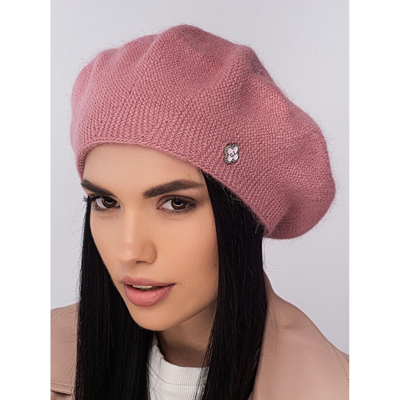 Берет женский одинарный Leks Калина one size Пыльная роза