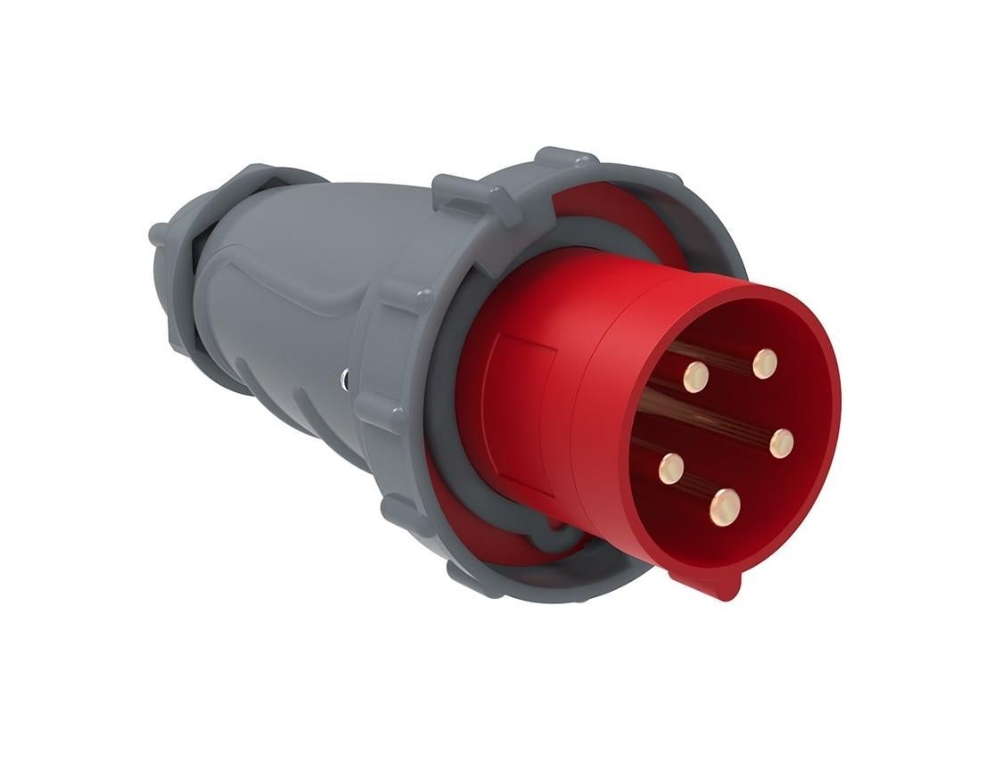 Вилка силовая TechnoSystems 0352 3Р+PЕ+N 63А 380В IP67 (5502491)