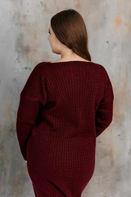 Сукня ART KNIT Андреа з бордовим люрексом M/L Бордо (43536) - фото 4