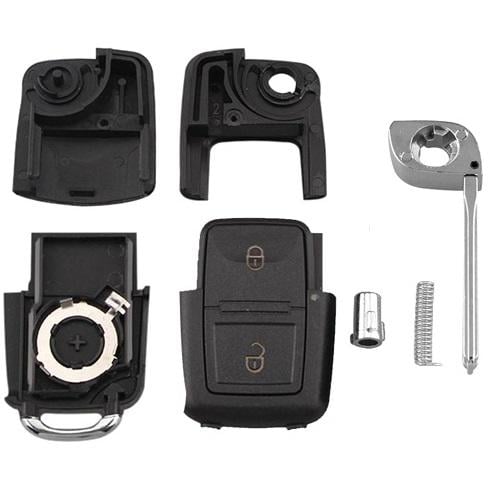 Заготовка-корпус для ключа запалювання автомобіля під чіп 2 кнопки для VW Black (498009)