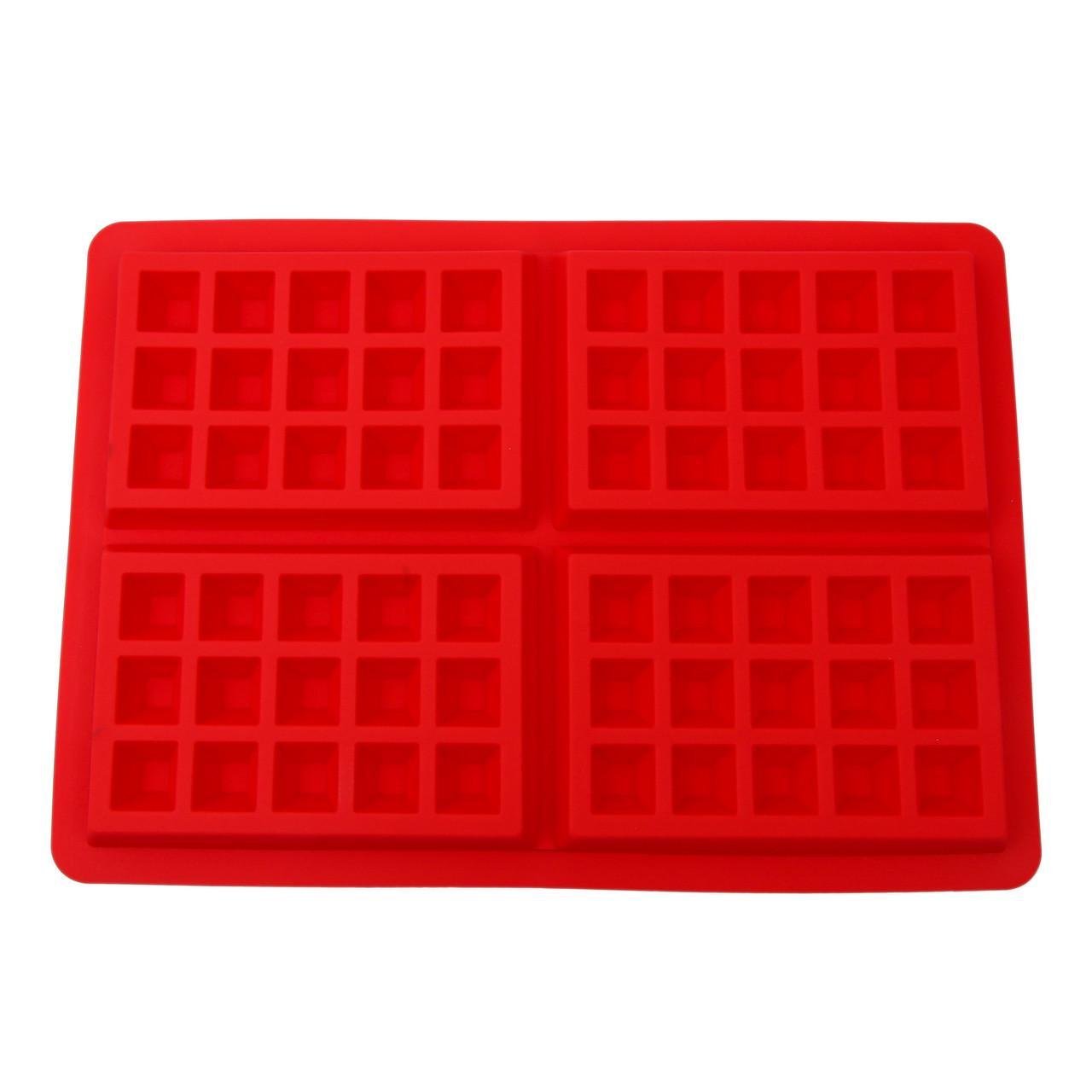 Форма для выпекания силиконовая Венские вафли 27х18 см Красный (2356744417)