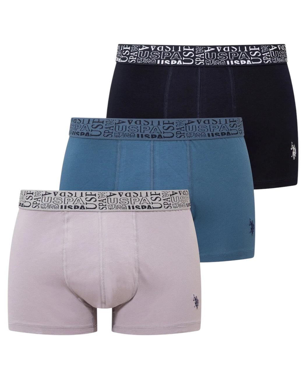 Набір трусів-боксерів чоловічих U.S. Polo ASSN 80543 3 шт. XL Різнокольоровий (8680557451825)
