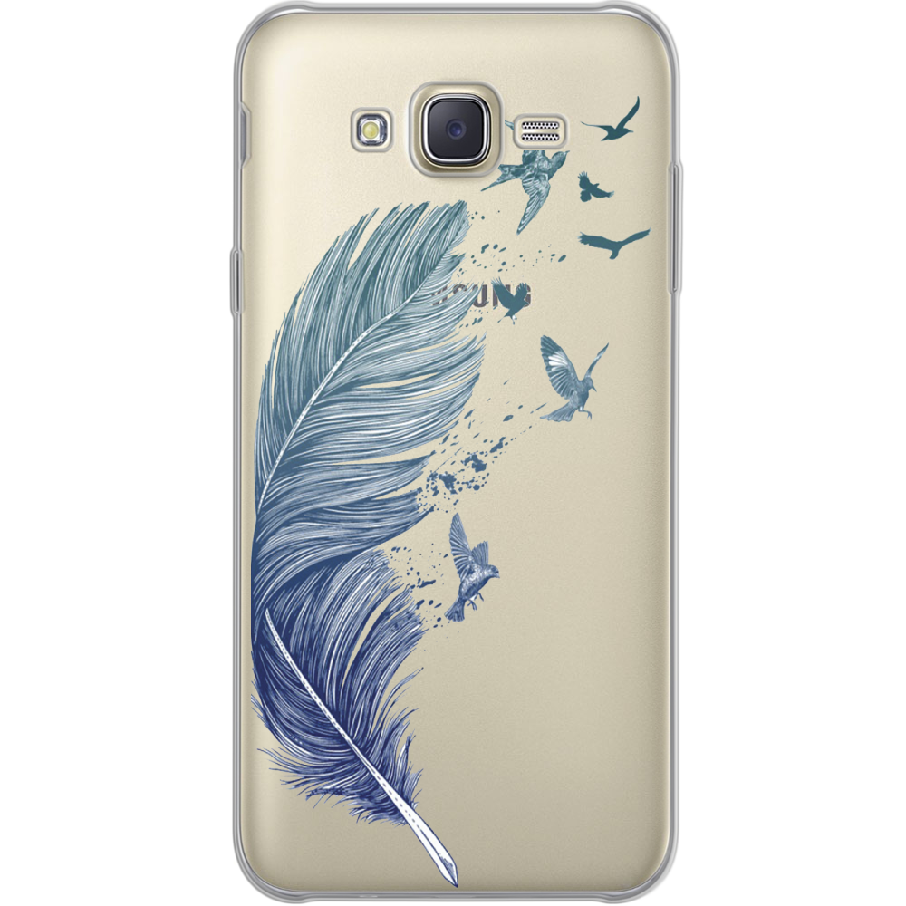 Чехол BoxFace Samsung J700H Galaxy J7 Feather Прозрачный силикон (24496-cc38-24496)