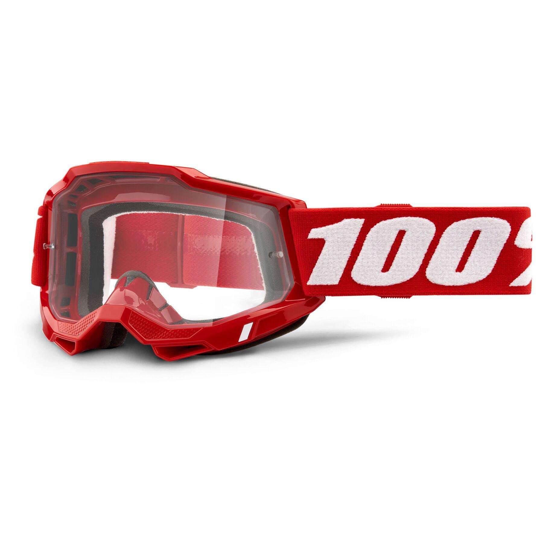 Мотоокуляри 100% ACCURI 2 Goggle Red/Clear Lens (17781)