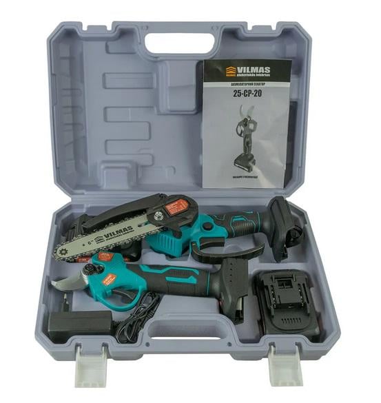 Комплект аккумуляторного инструмента Vilmas секатор и пила