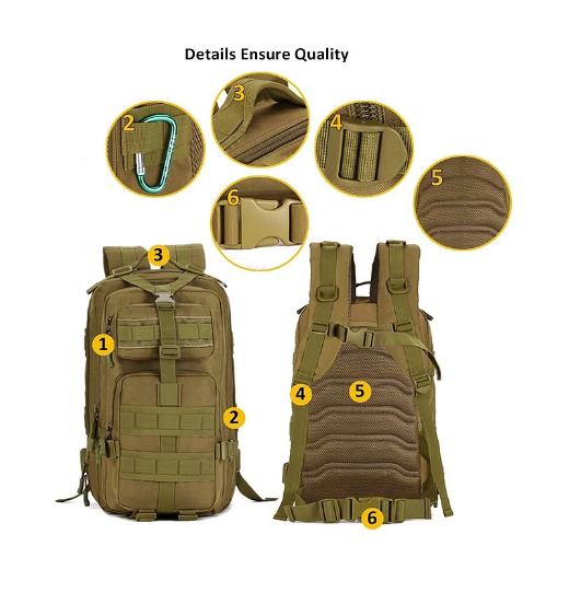 Рюкзак Protector Plus S411 40 л з системою Molle Coyote Brown - фото 5 Рюкзак Protector Plus S411 40 л з системою Molle Coyote Brown - фото 5
